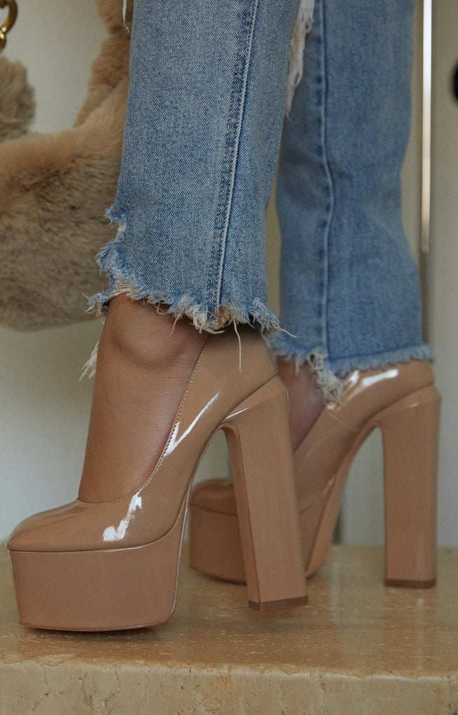 Block high heel platform sz US 10