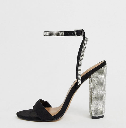 Embellished Block Heel Sandal